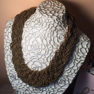 Olive Green Braided Necklace